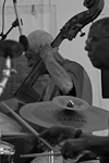 'Jazz à Juan 2011 N&B' - 'Gary Peacock à la contre-basse (balance concert Keith Jarret)' Réf:004  